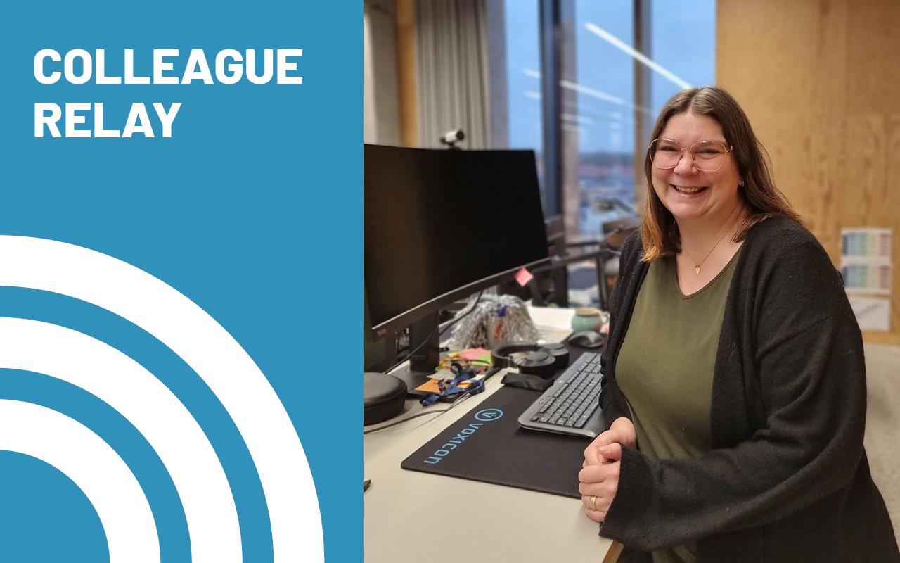 Inge Andersen from CDUL is the first participant in the Colleague Relay. Photo: Personal photo
