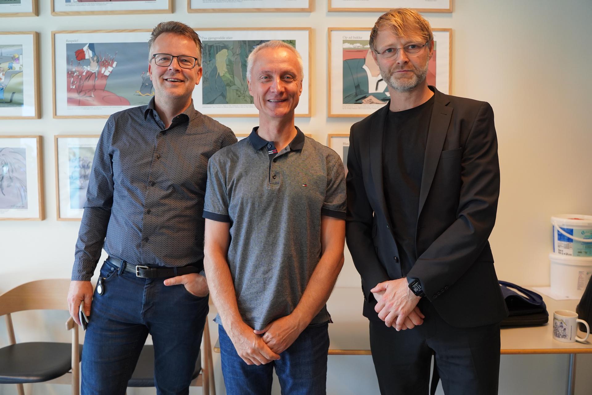 The 3 participating researchers from AAU. Foto: AAU